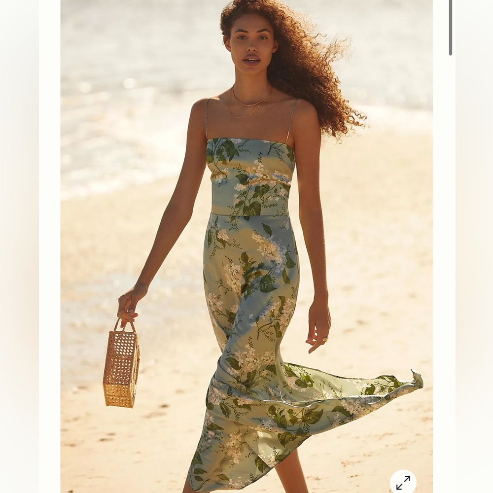 Reformation Frankie Silk Maxi Dress